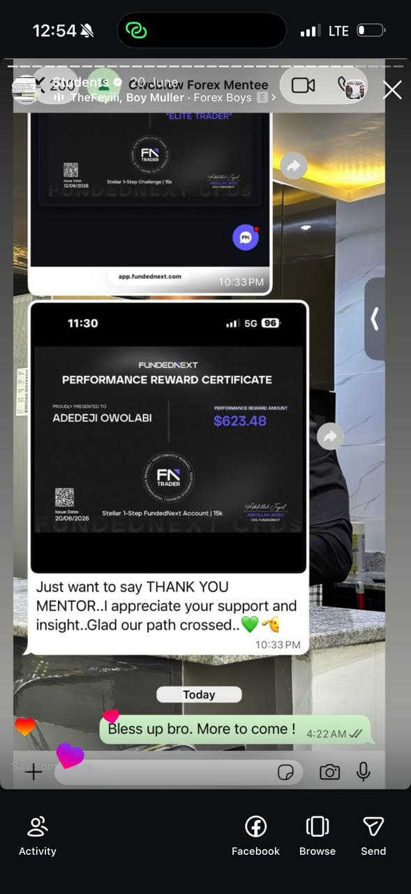Mentorship Appreciation - student-submitted testimonial screenshot